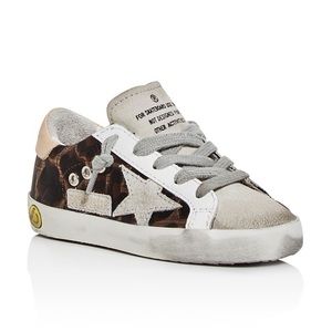 NIB GOLDEN GOOSE Baby Leopard Sneakers - Size 19